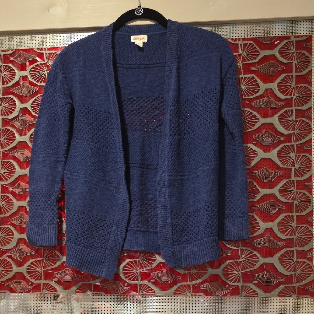 Cat & Jack Textured Knit Sweater in Navy